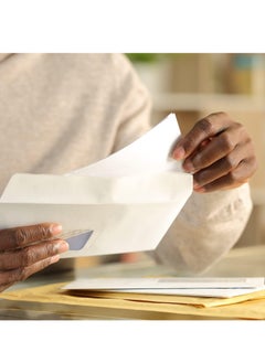 MARKQ White Envelopes with window, 4” x 9" Peel & Seal Mailing Envelope for Posting Home Office and Ecommerce 80gsm, pack of 50  - Image 5