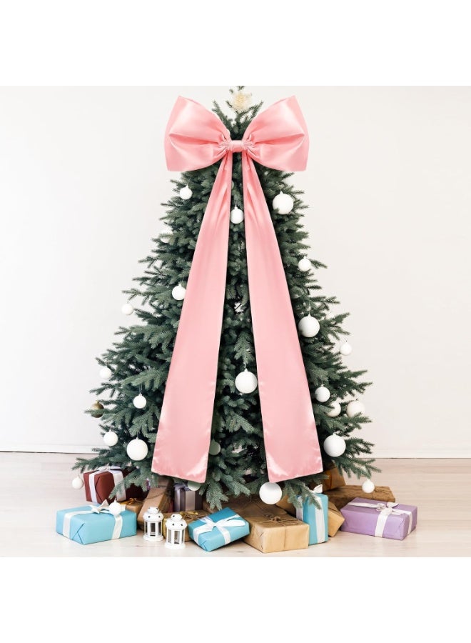 Large Pink Bow for Coquette Room Decor, 40x24 In Satin Ribbon Tie Coquette Birthday Decorations, Giant Pastel Pink Hanging Wall Decor for Christmas Ballerina Girl Just Want to Be One - Image 5
