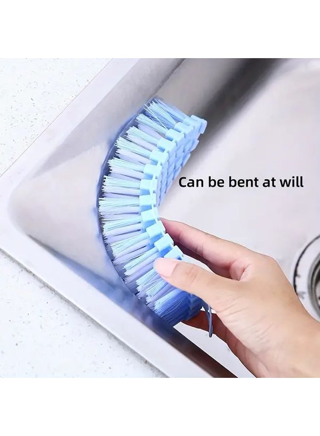 Blue Reusable Bendable Cleaning Brush Multipurpose Scrubber for Kitchen Bathroom Hard to Reach Corners - Image 5