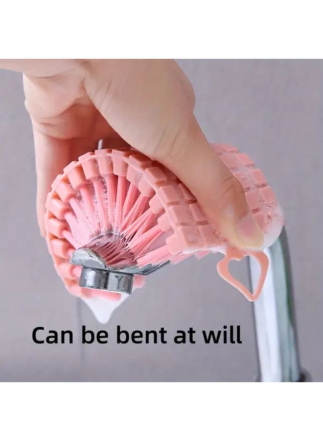 Blue Reusable Bendable Cleaning Brush Multipurpose Scrubber for Kitchen Bathroom Hard to Reach Corners - Image 1