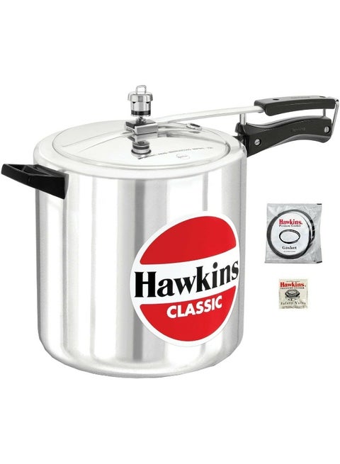 12.0Liters Classic Jumbo Aluminium Pressure Cooker With Inner Lid(CL12), Silver Silver