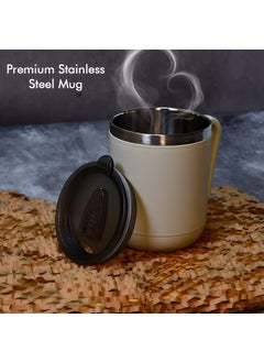 Oblivion Best Stainless Steel Coffee Mug 400ml – Heat-Resistant Insulated Travel Cup with Leak-Proof Lid, Durable Thermal Tumbler for Hot Beverages, Stylish Spill-Proof Thermos (Pack of 1)  - Image 5