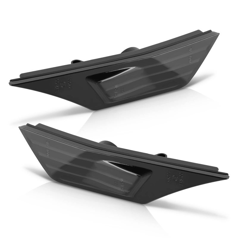 Gempro Side Marker Lights Housing Replacements for Honda Civic 20162021 Gen Civic Coupe Sedan Hatchback Front Marker Lamps Cover Smoked Black Len