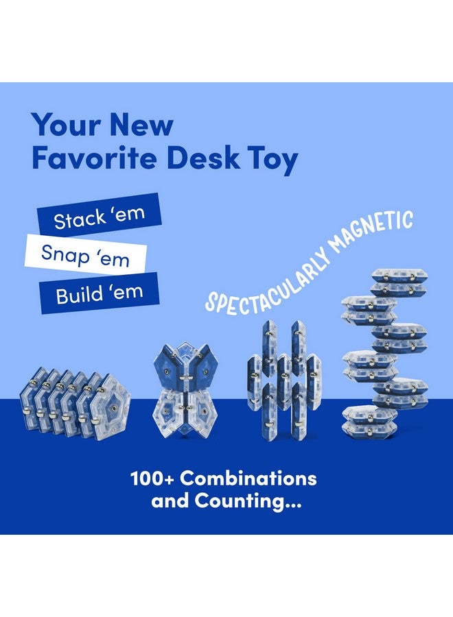 Speks Geode Magnetic Fidget Toy | Sensory Desk Toy for Adults & Teens 14+ | Stress Relief Gift, Easter Basket Stuffer | Sphere, Cobalt - Image 4