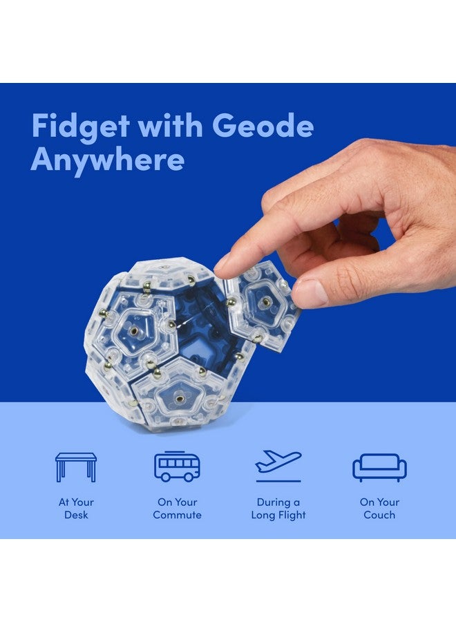 Speks Geode Magnetic Fidget Toy | Sensory Desk Toy for Adults & Teens 14+ | Stress Relief Gift, Easter Basket Stuffer | Sphere, Cobalt - Image 5