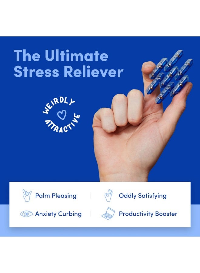 Speks Geode Magnetic Fidget Toy | Sensory Desk Toy for Adults & Teens 14+ | Stress Relief Gift, Easter Basket Stuffer | Sphere, Cobalt - Image 3