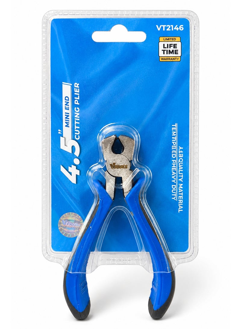 Valuemax 4.5 Inch Mini End Cutting Plier Compact End Cutter with Blue Non-Slip Grip, Heavy Duty Tempered Steel Cutting Pliers for Wire, Electronics, Jewelry, DIY and General Repairs - Image 1