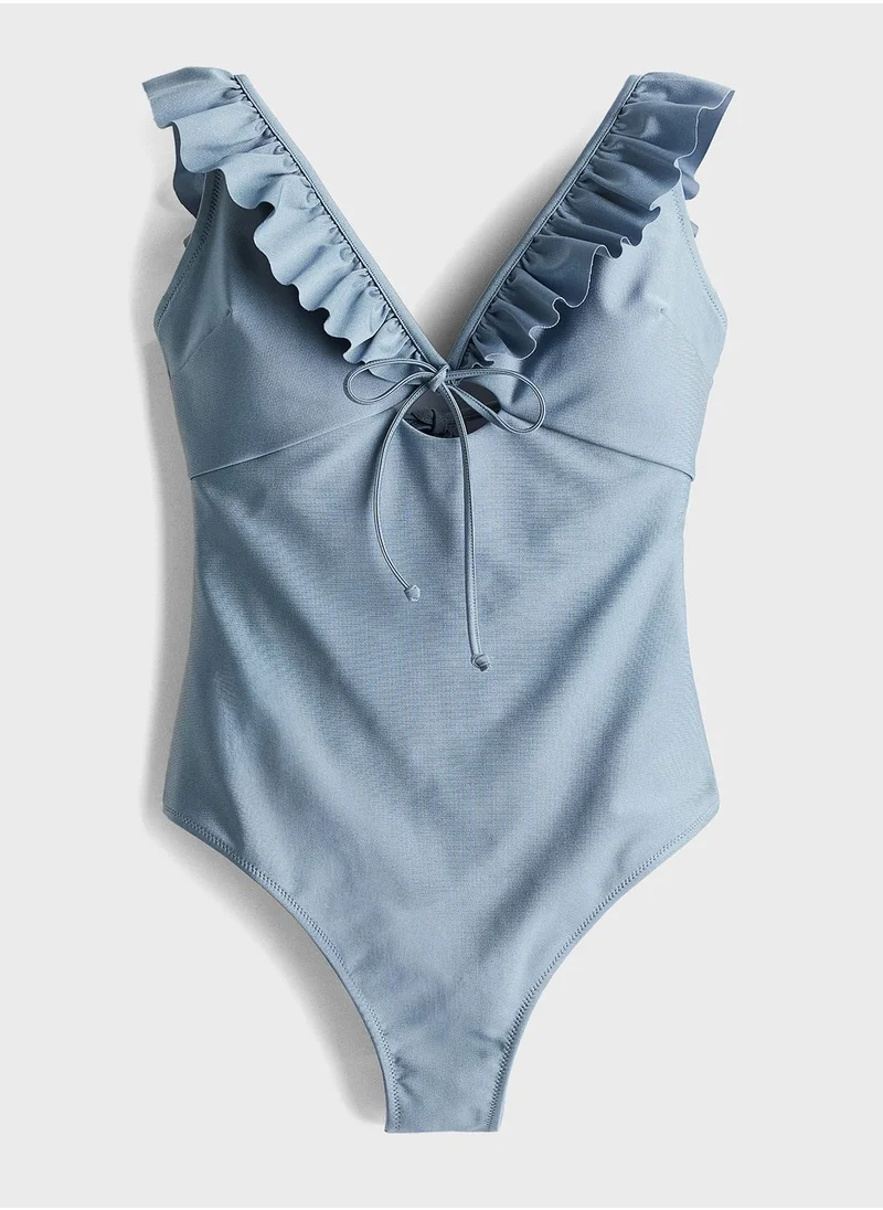 H&M Ruffle Tie Detail Swimsuit