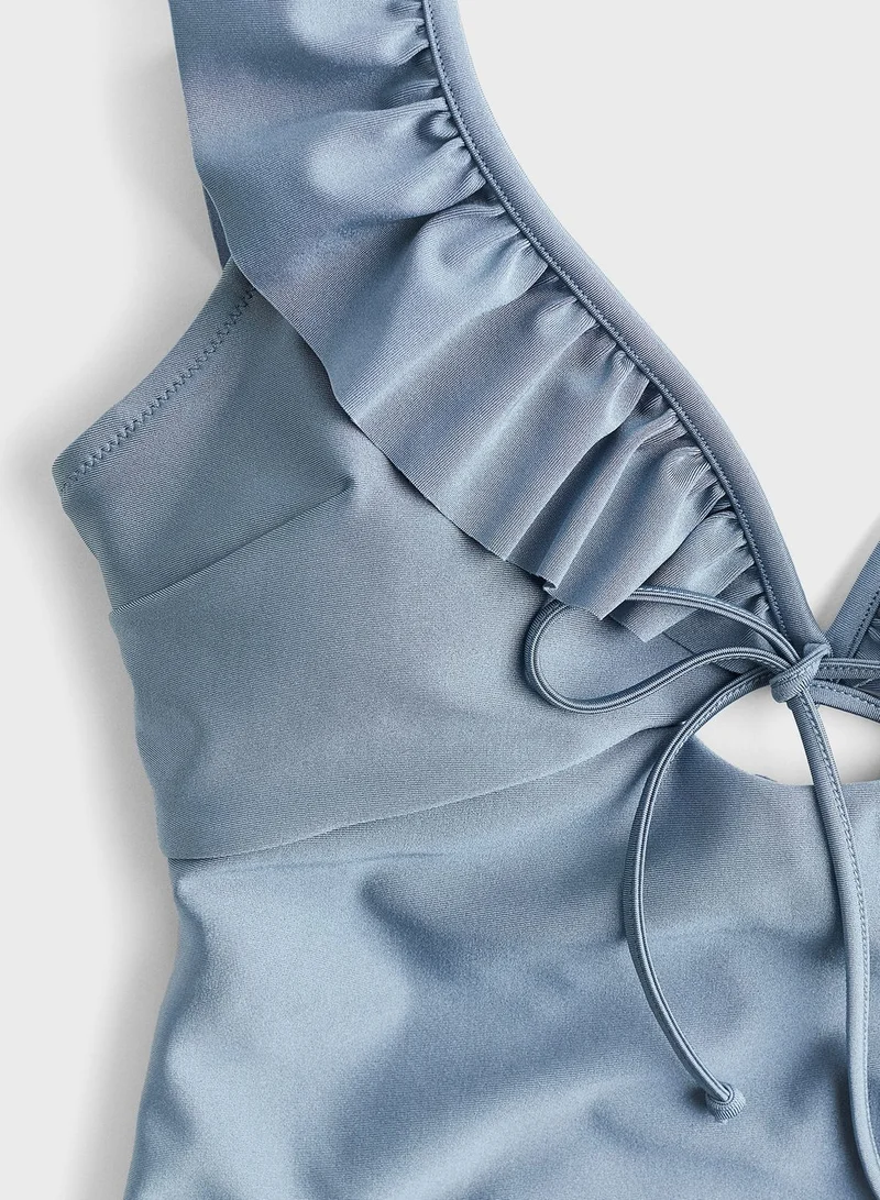 اتش اند ام Ruffle Tie Detail Swimsuit