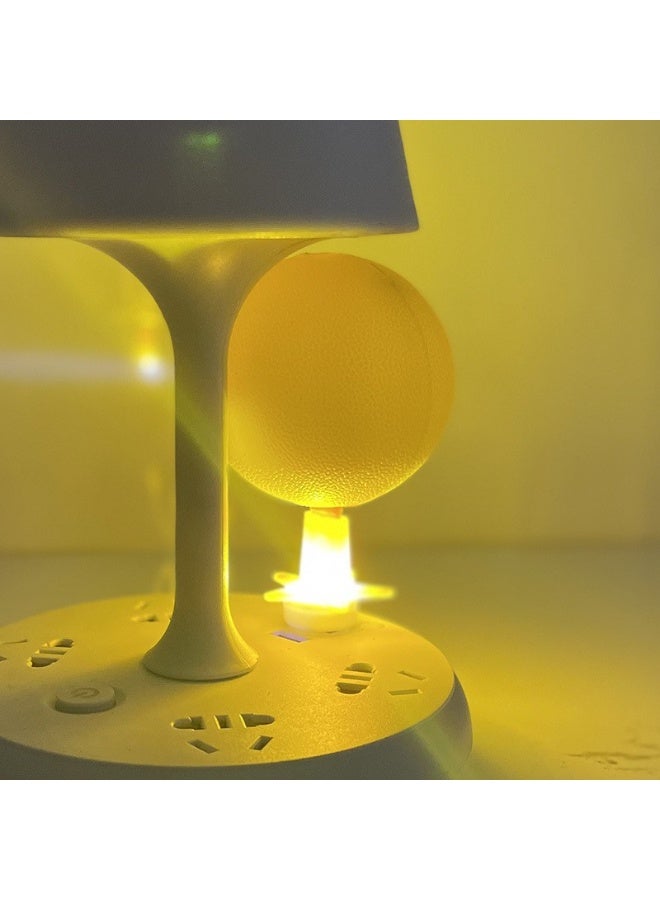 USB LED Sticky Fly Trap & Night Light - Indoor Fruit Fly, Gnat, and Small Insect Catcher Yellow Ball Trap for Home - Image 2