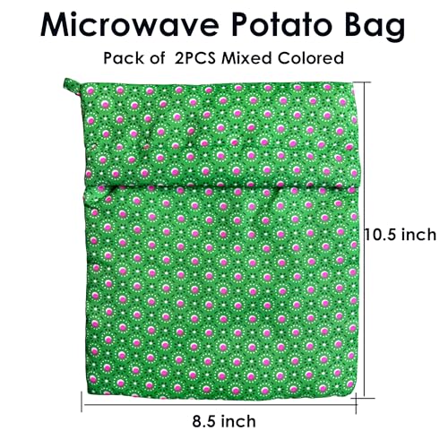 UMOKO Reusable Microwave Potato Bags, 10.5" x 8.5", Set of 2, for Baked Potatoes, Sweet Potatoes, Corn and More - Image 2