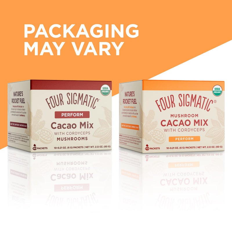 Four Sigmatic Boost Mushroom Cacao | Organic Instant Cacao with Cordyceps & Ginger | Supports Stamina & Energy | Drink it or Bake with it | 10 Packets - Image 4