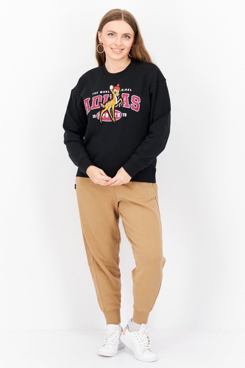 adidas Originals Women Sportswear Fit Outdoor Sweatshirt, Black Combo  - Image 3