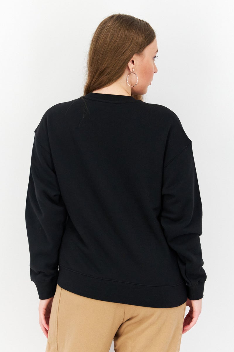 adidas Originals Women Sportswear Fit Outdoor Sweatshirt, Black Combo  - Image 4