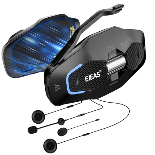 iSunergy X10 Motorcycle Helmet Bluetooth Headset, 10 Riders Mesh 4.0 Motorcycle Intercom, Communication Systems with Music Share, Dual Noise Reduction, Voice Assistant, IP67, Black - Image 1