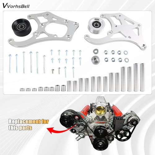 VVORHSBELL LS Air Conditioner Compressor Bracket Kit,Compatible with Sanden 508L SX Camaro LS1 LS Engine LM7 LR4 LQ4 L59 LQ9 LM4 L33 L92 L76 LY2 LY5 LY6 LC9 LH8 LMG L98 L99 L96 LC8 - Image 4