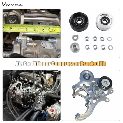 VVORHSBELL LS Air Conditioner Compressor Bracket Kit,Compatible with Sanden 508L SX Camaro LS1 LS Engine LM7 LR4 LQ4 L59 LQ9 LM4 L33 L92 L76 LY2 LY5 LY6 LC9 LH8 LMG L98 L99 L96 LC8 - Image 3