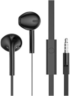 Tingwode SM-29 Wired Music Earphone Simple Design Containing HD Stereo Sound With Microphone And Answer Calling Function Practical For Mobile Phones 1.2 Meter - Black