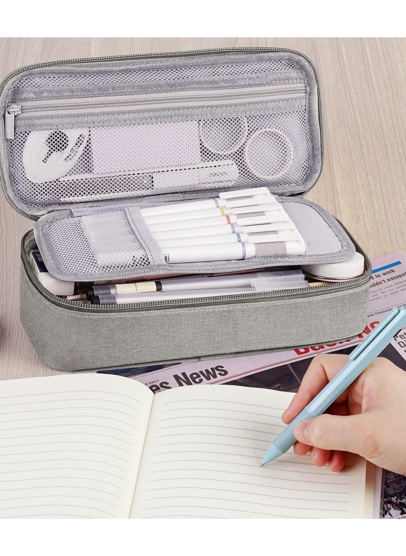 Generic Large Pencil Case, Big Capacity Pencil Pouch Stationery Pen Bag, Storage High Capacity Bag Pouch Holder Box Organizer, Marker Pen Case for Women & Men  - Image 2