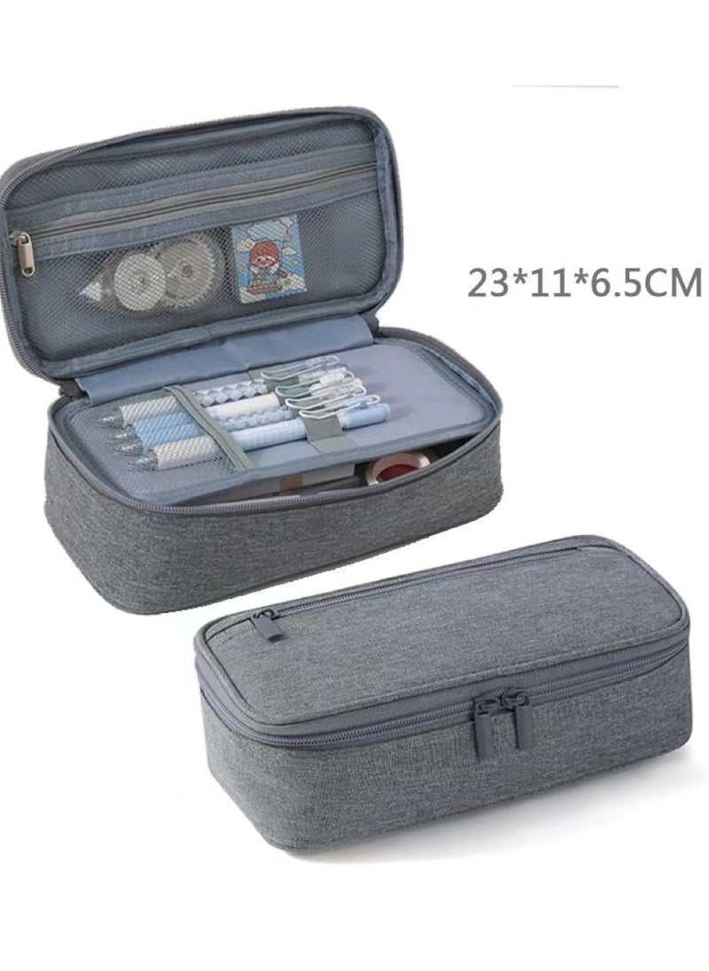 Generic Large Pencil Case, Big Capacity Pencil Pouch Stationery Pen Bag, Storage High Capacity Bag Pouch Holder Box Organizer, Marker Pen Case for Women & Men  - Image 1