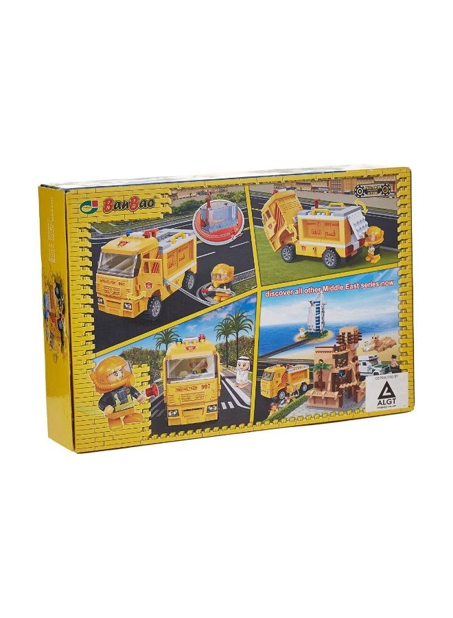 BanBao شاحنة إطفاء محلية توبي + رجل إطفاء - أصفر - Image 2