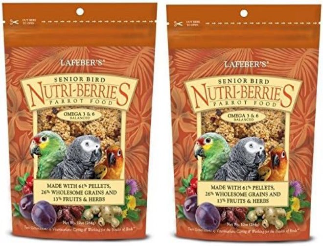 (2 عبوة) طعام للطيور والببغاء من نوع Laferbers Senior Bird Nutri-fruits Bird Treatment & Parrot Food