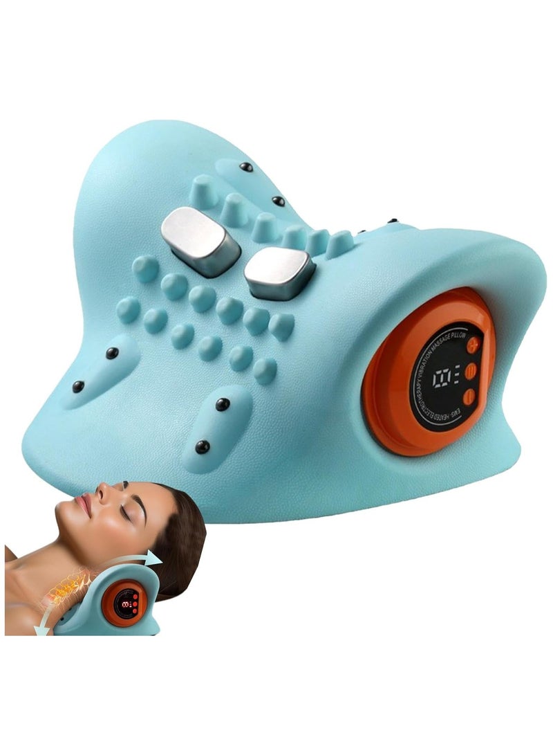 general Neck Massager Portable Shiatsu Massage Pillow Cervical Traction Device for Back Neck and Shoulders Heated Neck and Shoulder Relaxer - Image 1