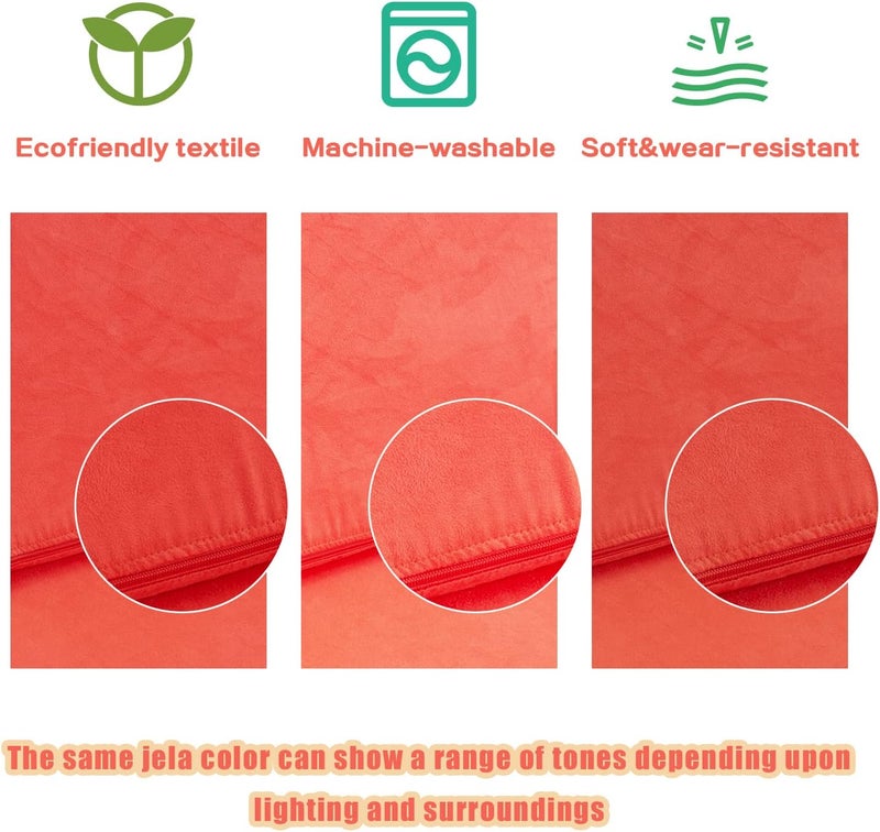 jela Kids Couch Extended Size 8PCS for Family, Floor Sofa Couch Modular Furniture for Kids Adults, Playhouse Play Set for Toddlers Babies, Modular Foam Play Couch Indoor - Image 5