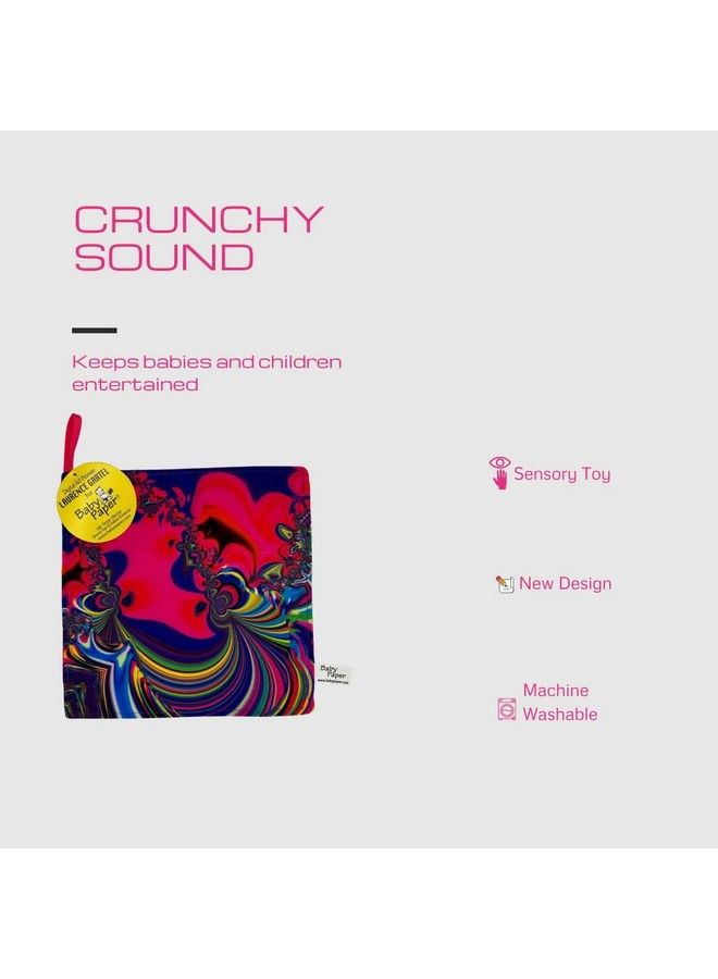 Baby Paper Largersized Crinkle Sensory Toy For Babies And Children And Adults ; Gartel Serenity Design ; Nontoxic Washable ; Great For Baby Showers - Image 3