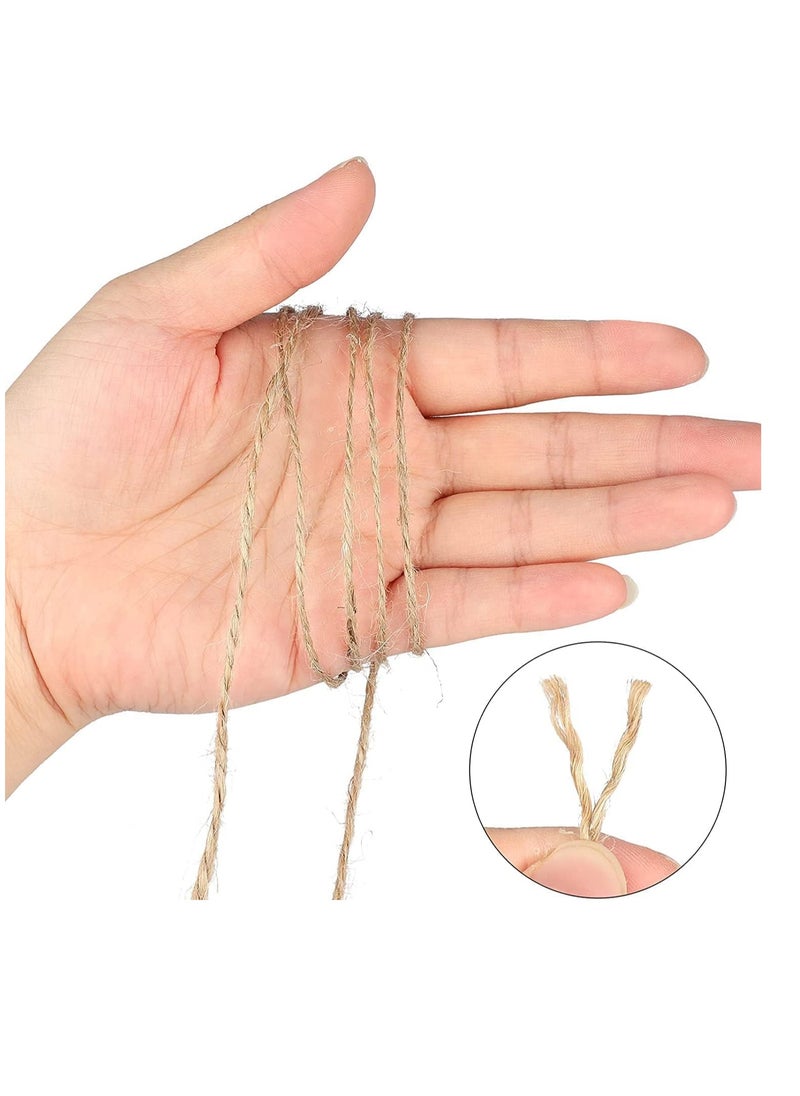 ECVV - Jute Twine String 2mm, 100M Natural Jute Rope, 2Ply Durable Jute Twine Heavy Duty For Crafts, Gift Wrapping, Gardening, Packing, Picture Display, Wedding, Decoration, Ornament - Image 1