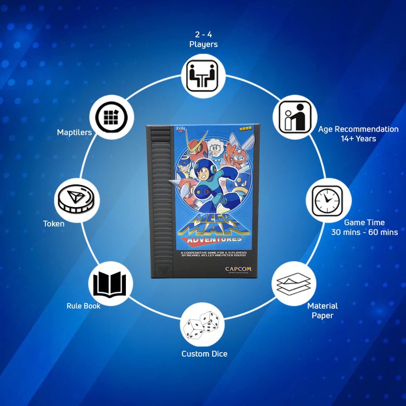 Kess Mega Man - Adventure Board Game by KESS for Players 1-4, Indoor Fun, Ages 14 and Up, Action Themed Game for Adults and Teens, Average Playtime 45 Mins, Cooperative Strategy Board Games - Image 5