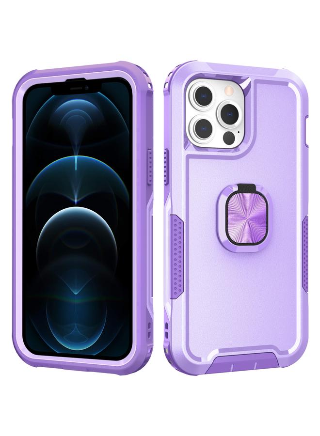 اس-توب جراب لهاتف iPhone 12 Pro Max 3 في 1 PC + جراب هاتف TPU مع حامل حلقي - Image 1