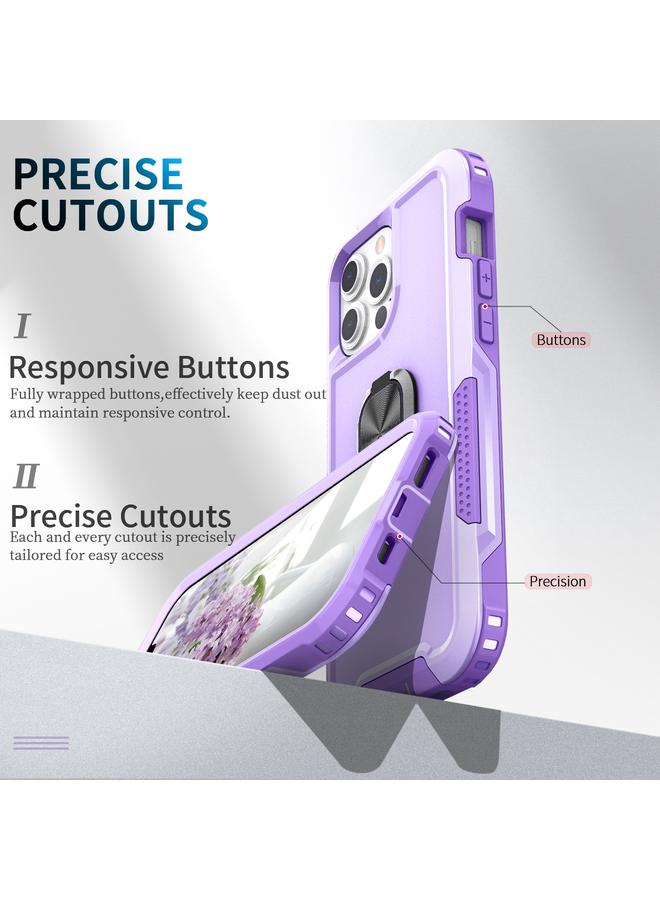 اس-توب جراب لهاتف iPhone 12 Pro Max 3 في 1 PC + جراب هاتف TPU مع حامل حلقي - Image 2
