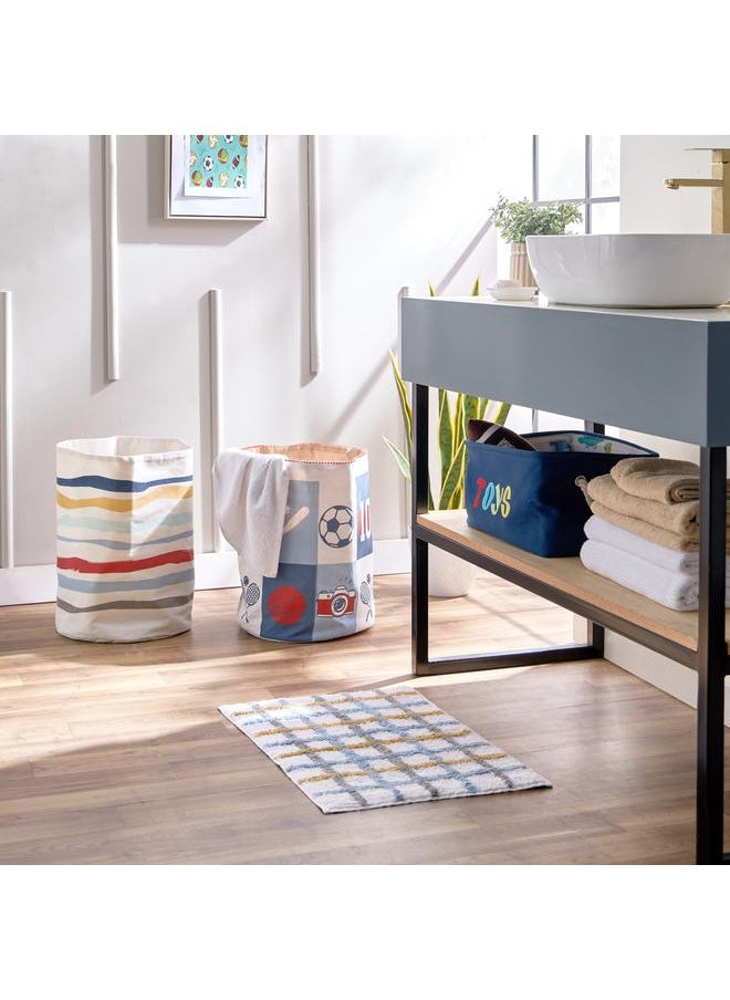 ARCADE - Checked Tufted Cotton Bathmat 40X60 Cm - Image 1