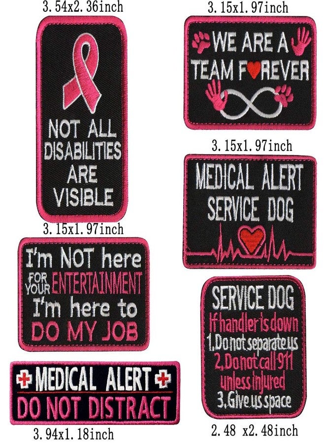 ODSP Service Dog Patch Not All Disabilities are Visible, Do My Job Not for Your Entertainment, Medical Alert, If Handler is Down, We are A Team Forever, Do Not Distract Fastener Hook and Loop Patches - Image 2