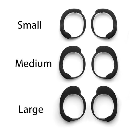 NANLANFAN Replacement Ear Tips for Bose QuietComfort Ultra Earbuds Ultra 1&2, Anti-Slip Silicone Wingtip Covers Eartip Accessories, 3 Pairs of Stability Bands (Black, Assorted S/M/L) - Image 4