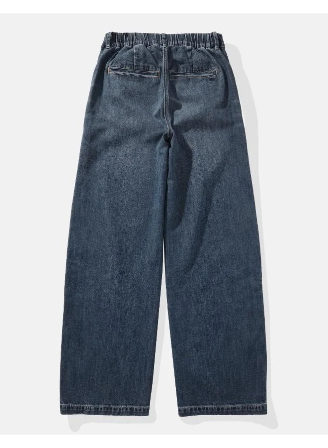 American Eagle AE Dreamy Drape Stretch Super High-Waisted Baggy W