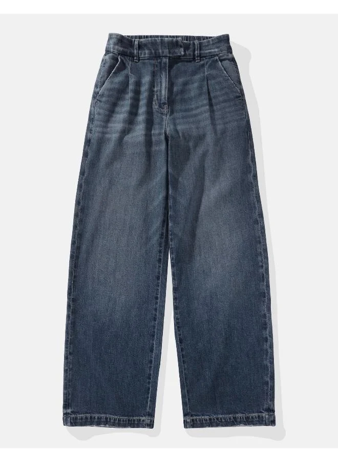 American Eagle AE Dreamy Drape Stretch Super High-Waisted Baggy W