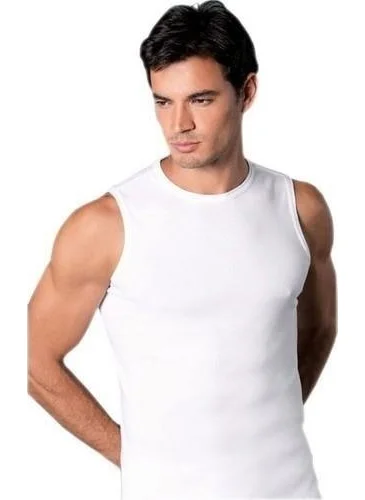 Anıt 1108 Ribana Men's Zero Sleeve Zero Collar Undershirt Color 6 Pieces