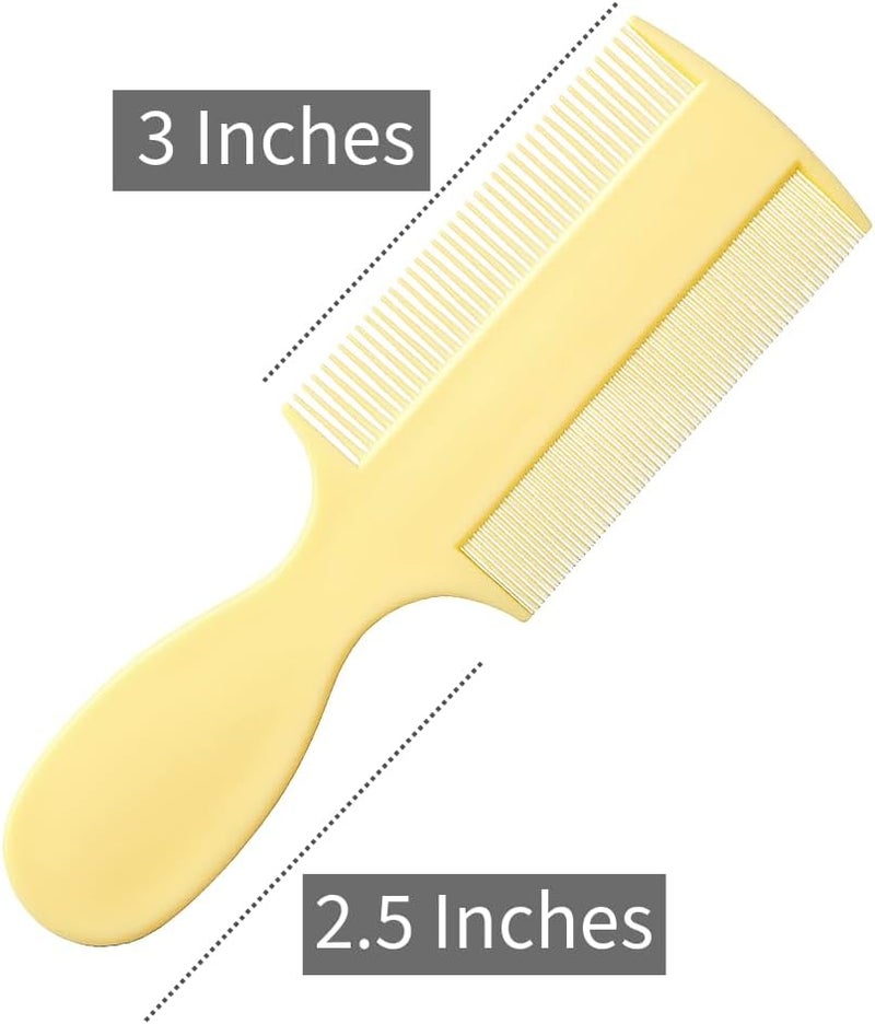 Vakly Fine Tooth Baby Comb [3 Pack] – Double-Sided Infant Hair Extra Fine Detangling Comb with Handle for Cradle Cap, Dandruff & Lice – Gentle Rounded Teeth for Newborns, Babies, Toddlers & Adults - Image 4