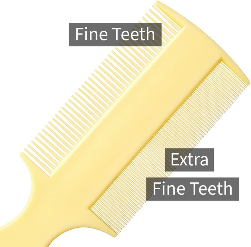 Vakly Fine Tooth Baby Comb [3 Pack] – Double-Sided Infant Hair Extra Fine Detangling Comb with Handle for Cradle Cap, Dandruff & Lice – Gentle Rounded Teeth for Newborns, Babies, Toddlers & Adults - Image 5