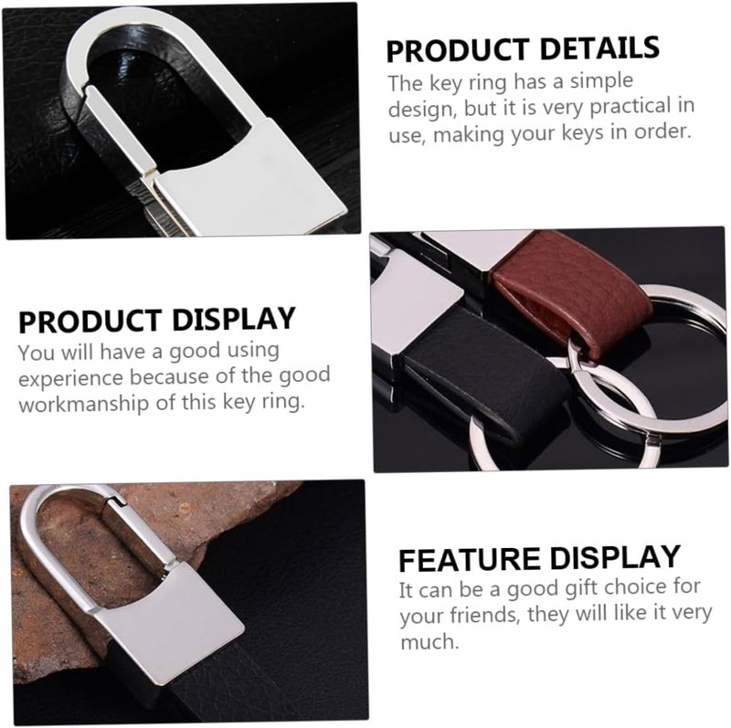 NOLITOY 3sets Keychain for Car Keys Metal Key Holder Keychain Rings Simple Practical Durable Material Easy to Use Perfect Present 2pcs*3 - Image 3