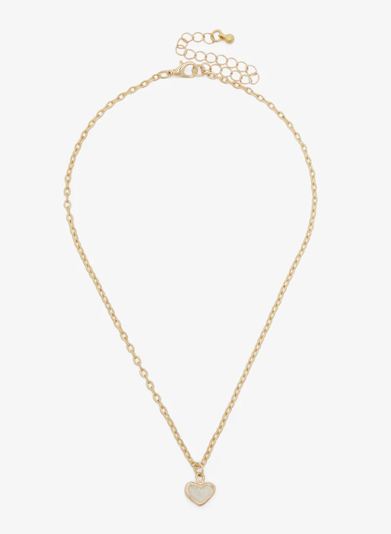 Ginger Multi layered Heart Charm Necklace
