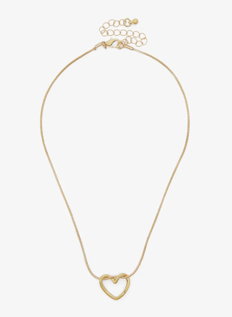 Ginger Multi layered Heart Charm Necklace
