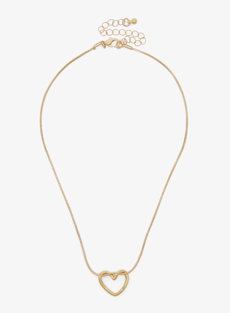 Ginger Multi layered Heart Charm Necklace - Image 5