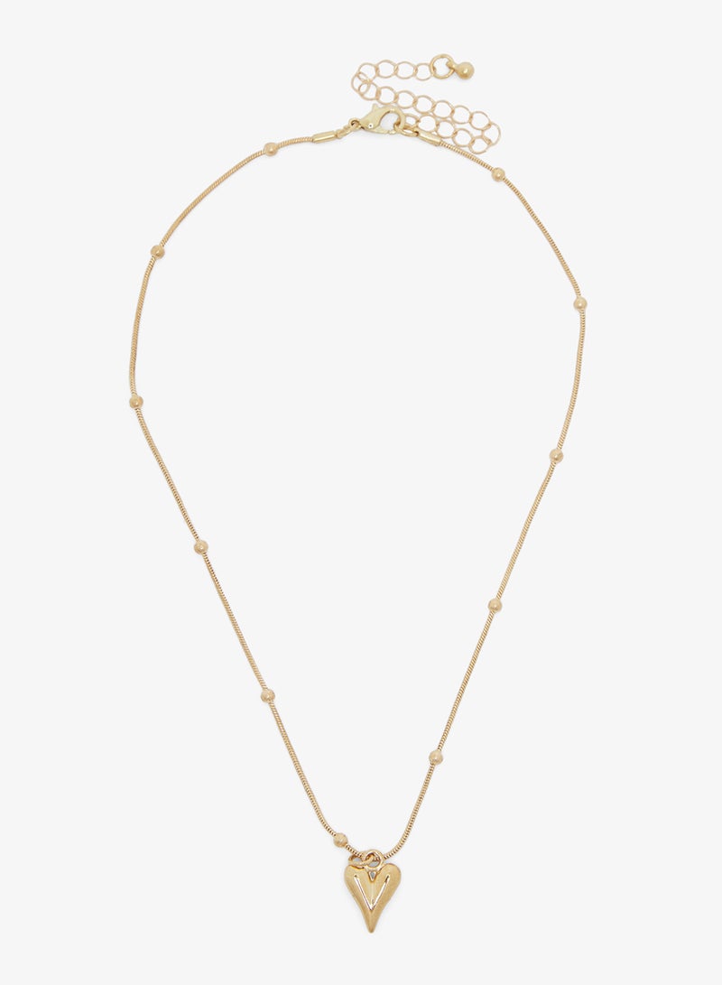 Ginger Multi layered Heart Charm Necklace - Image 4