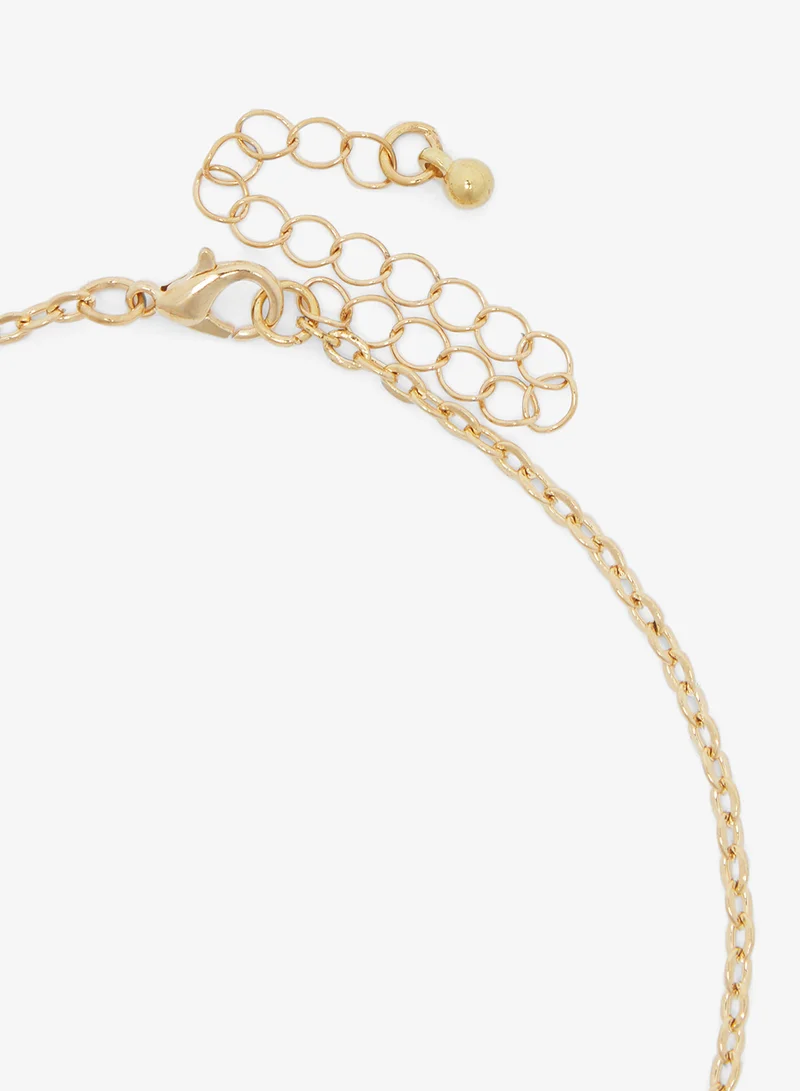 Ginger Multi layered Heart Charm Necklace