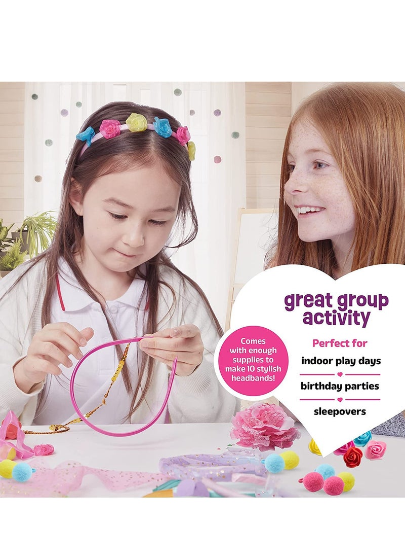 xppier DIY 12 Headband Kit Educational Toys for Girls to Create Unique Hair Bows Great Girl Gift and Craft for Girls  - Image 5