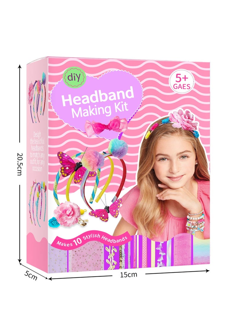xppier DIY 12 Headband Kit Educational Toys for Girls to Create Unique Hair Bows Great Girl Gift and Craft for Girls  - Image 2