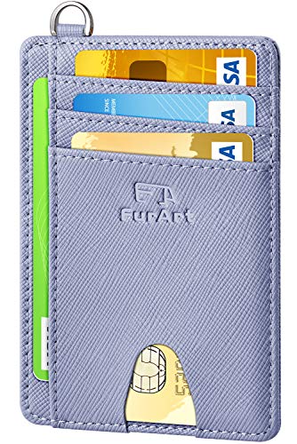FurArt محفظة FurArt النحيفة البسيطة، محافظ جيب أمامية، حجب RFID، حامل بطاقات ائتمان للرجال - قناة زرقاء - Image 1